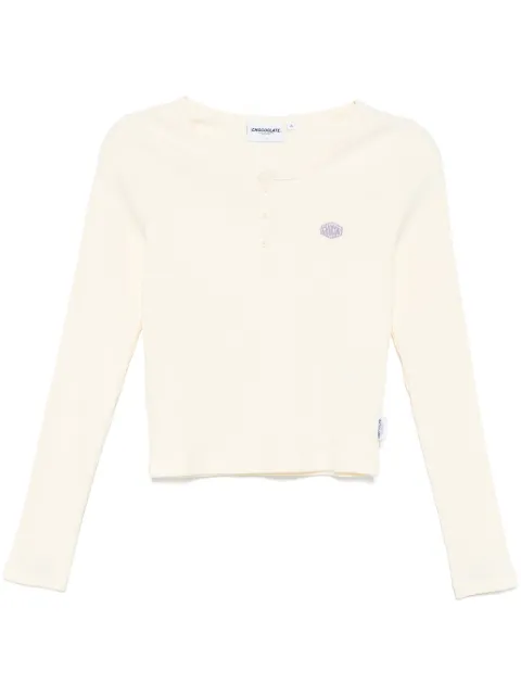 CHOCOOLATE logo-embroidered T-shirt