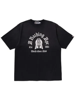 A BATHING APE® logo-print T-shirt | Black | FARFETCH