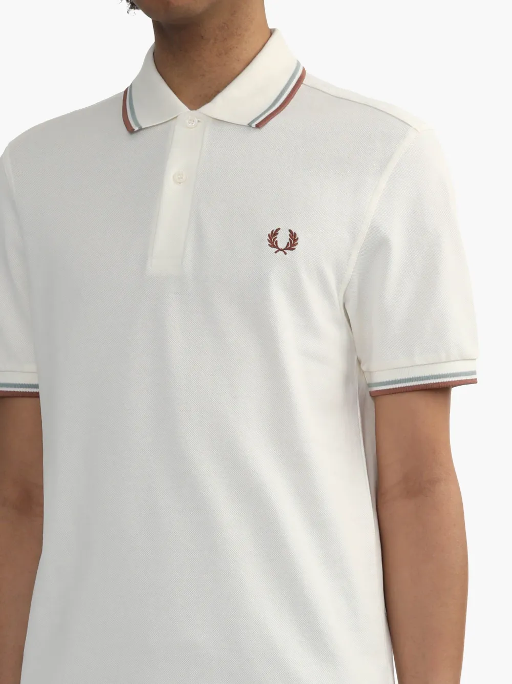 Fred Perry The Twin Tipped poloshirt Wit