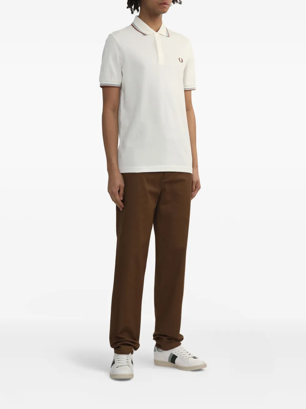 Fred Perry The Twin Tipped poloshirt - Wit