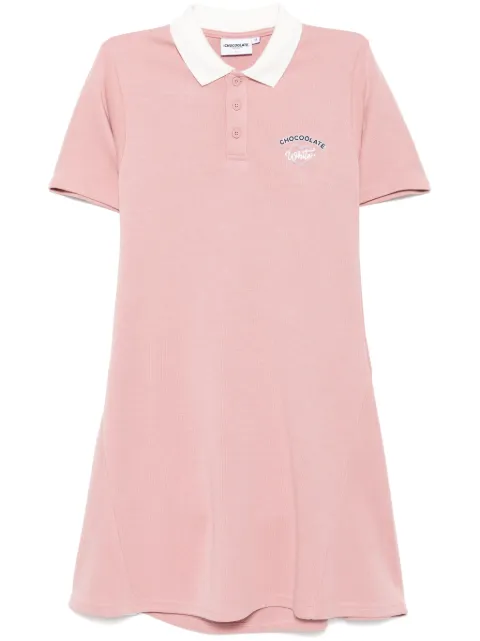 CHOCOOLATE logo-embroidered dress