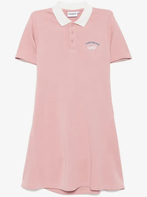 CHOCOOLATE logo-embroidered dress