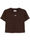 izzue embroidered T-shirt - Brown