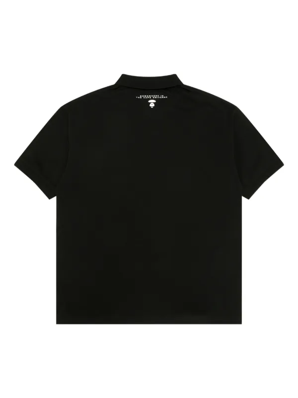 A Bathing Ape 黒 ポロシャツ A BATHING APE(アベイシングエイプ) ポロシャツ ブラック サイズ