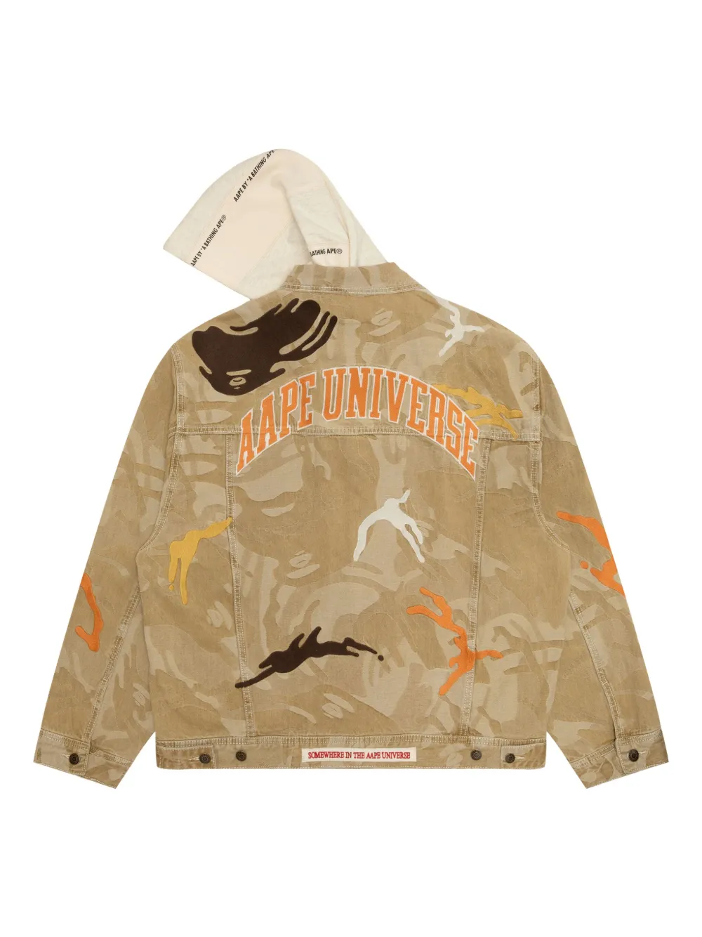 AAPE BY *A BATHING APE® Jack met logoprint - Bruin