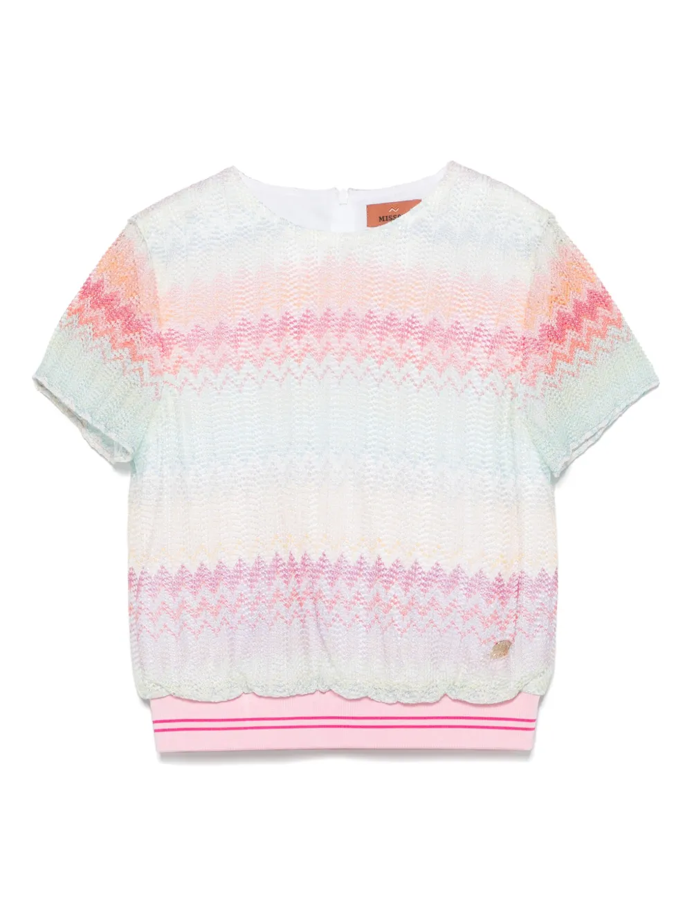 Missoni Kids playera tejida en zigzag | rosado | Image 1