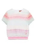 Missoni Kids zigzag-knit T-shirt - Pink