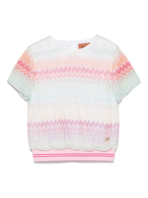 Missoni Kids Camiseta de tricô chevron