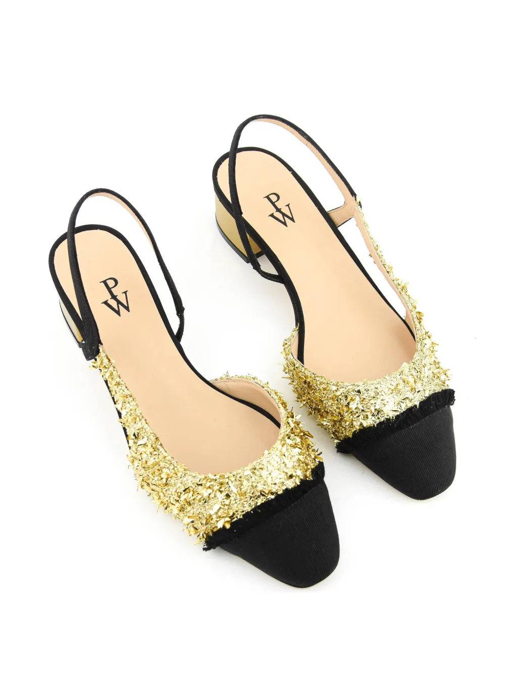 Paul Warmer Loulou Slingback Pumps In Gold