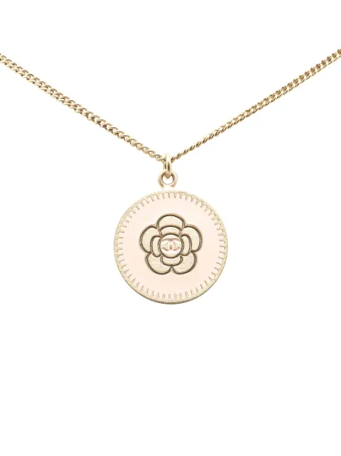 CHANEL Pre-Owned 2006 Gold Plated Camellia Pendant Necklace costume necklace