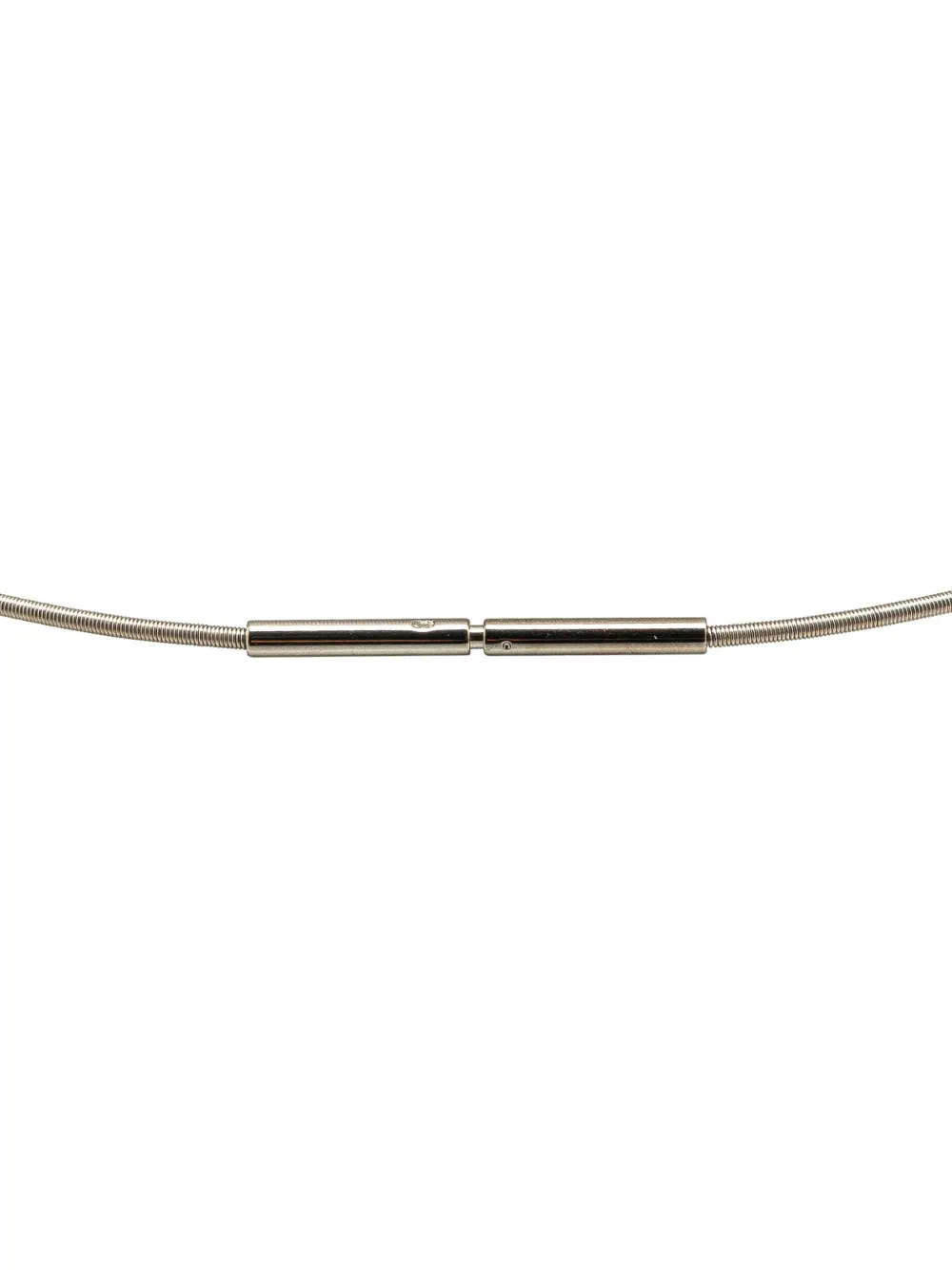 Hermès Pre-Owned 20th Century Palladium Plated Cage dH Cube Necklace costume necklace - Zilver