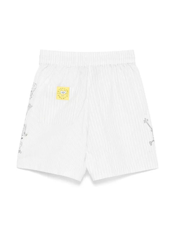 Stella Mccartney キッズパンツ　ショート　麻混　イエロー　8 Stella McCartney Kids チェック ショートパンツ