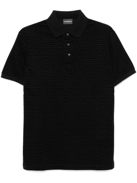 Emporio Armani logo-flocked polo shirt
