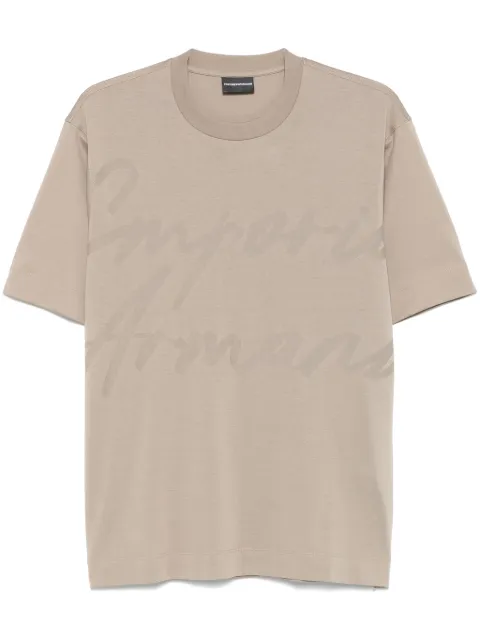 Emporio Armani playera con logo en jacquard