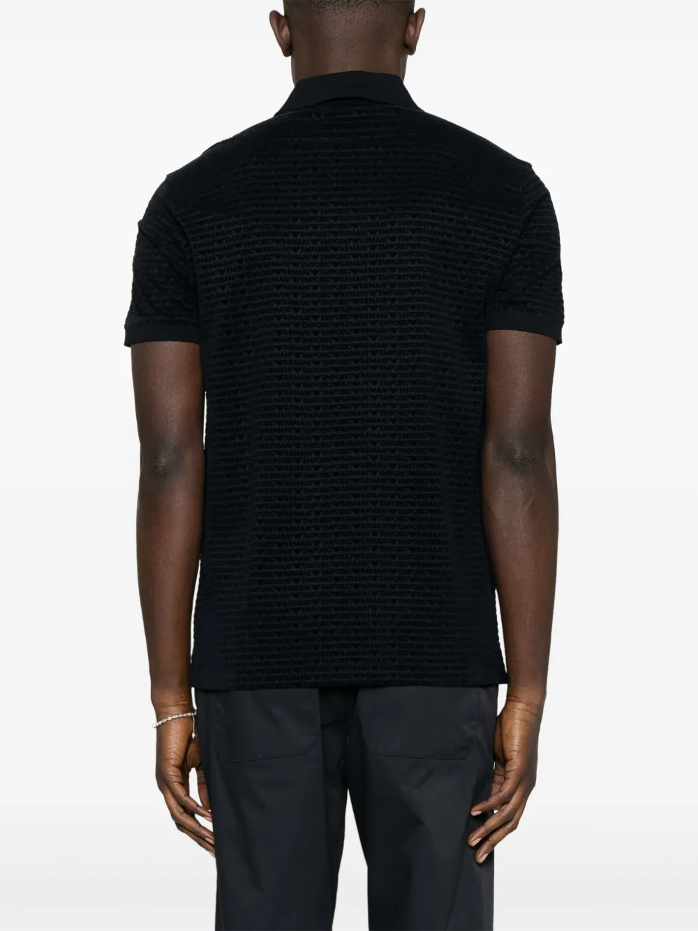 Emporio Armani Piqué poloshirt Blauw