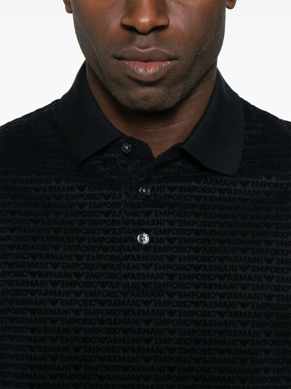 Emporio Armani Piqué poloshirt Blauw