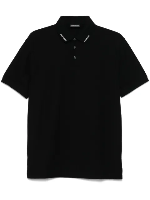 Emporio Armani embroidered-logo polo shirt