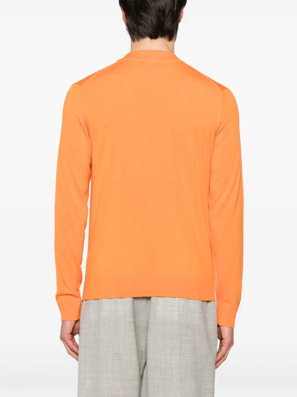 Roberto Collina T-shirt van merinowol Oranje