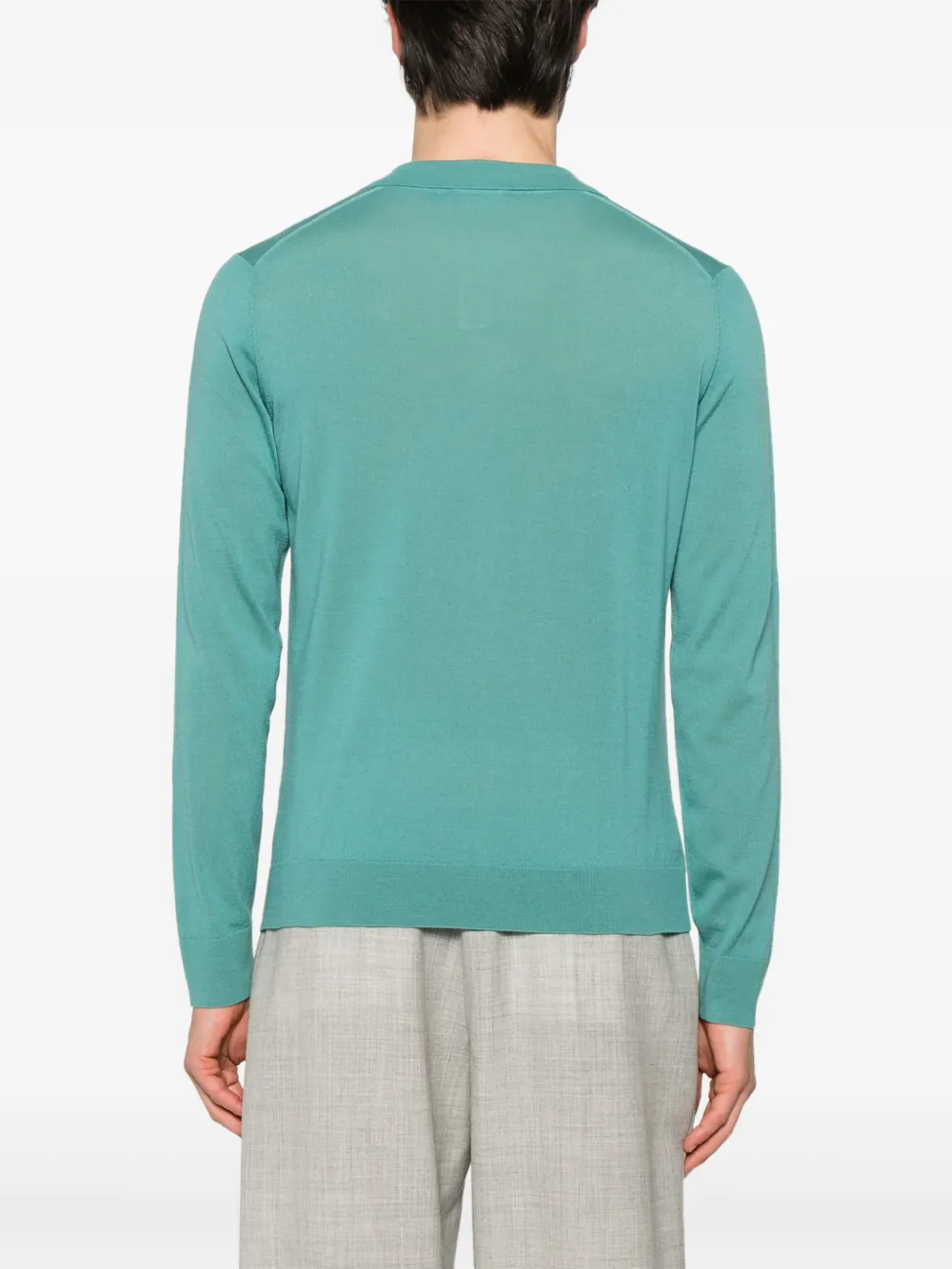 Roberto Collina T-shirt van merinowol Groen