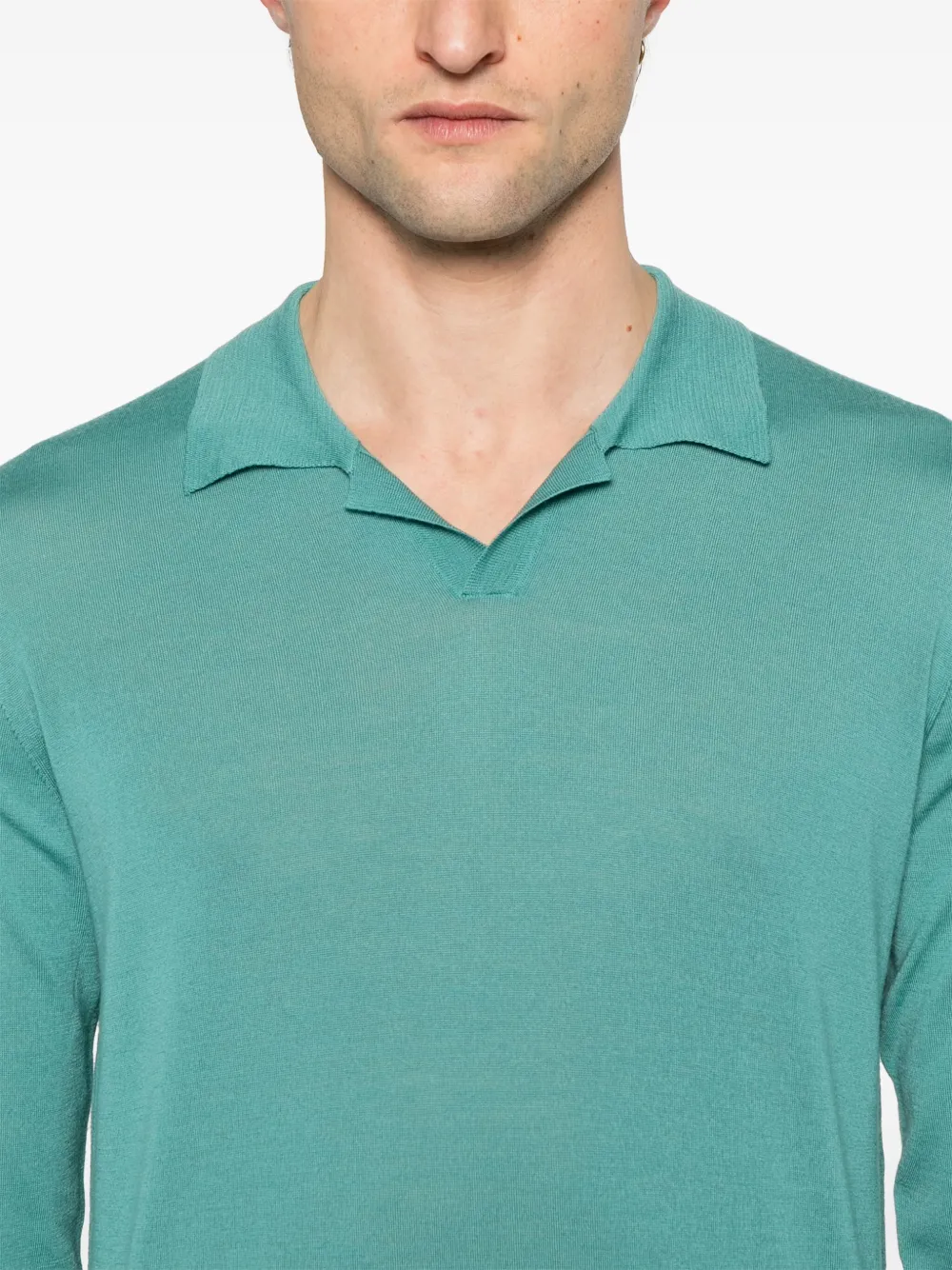 Roberto Collina T-shirt van merinowol Groen