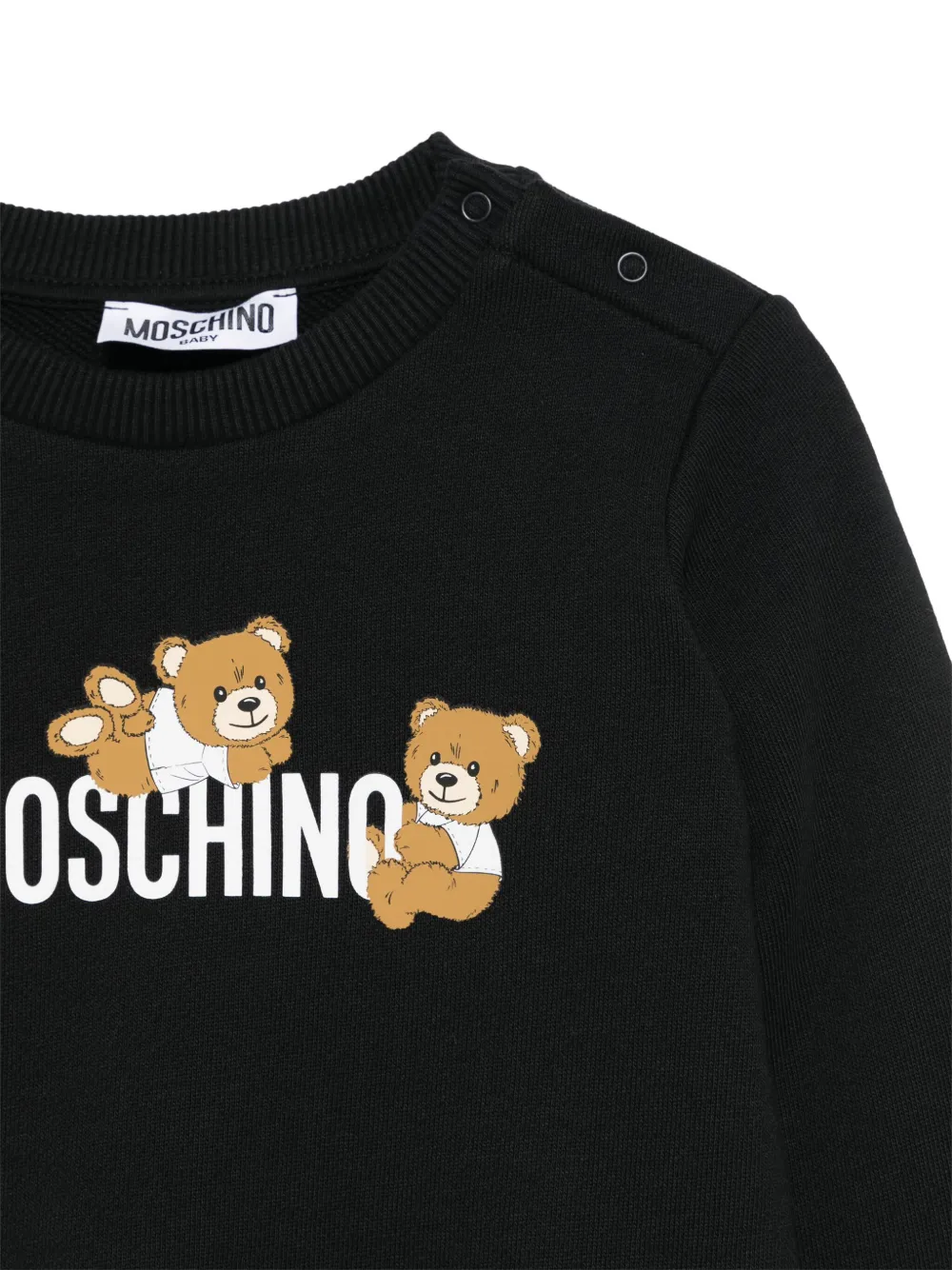 Moschino Kids Sweater met teddybeerprint Zwart