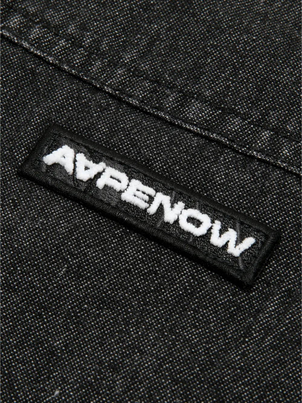 AAPE BY *A BATHING APE Overhemd met logopatch Zwart