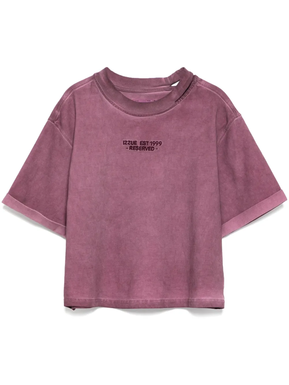 logo-embroidered T-shirt