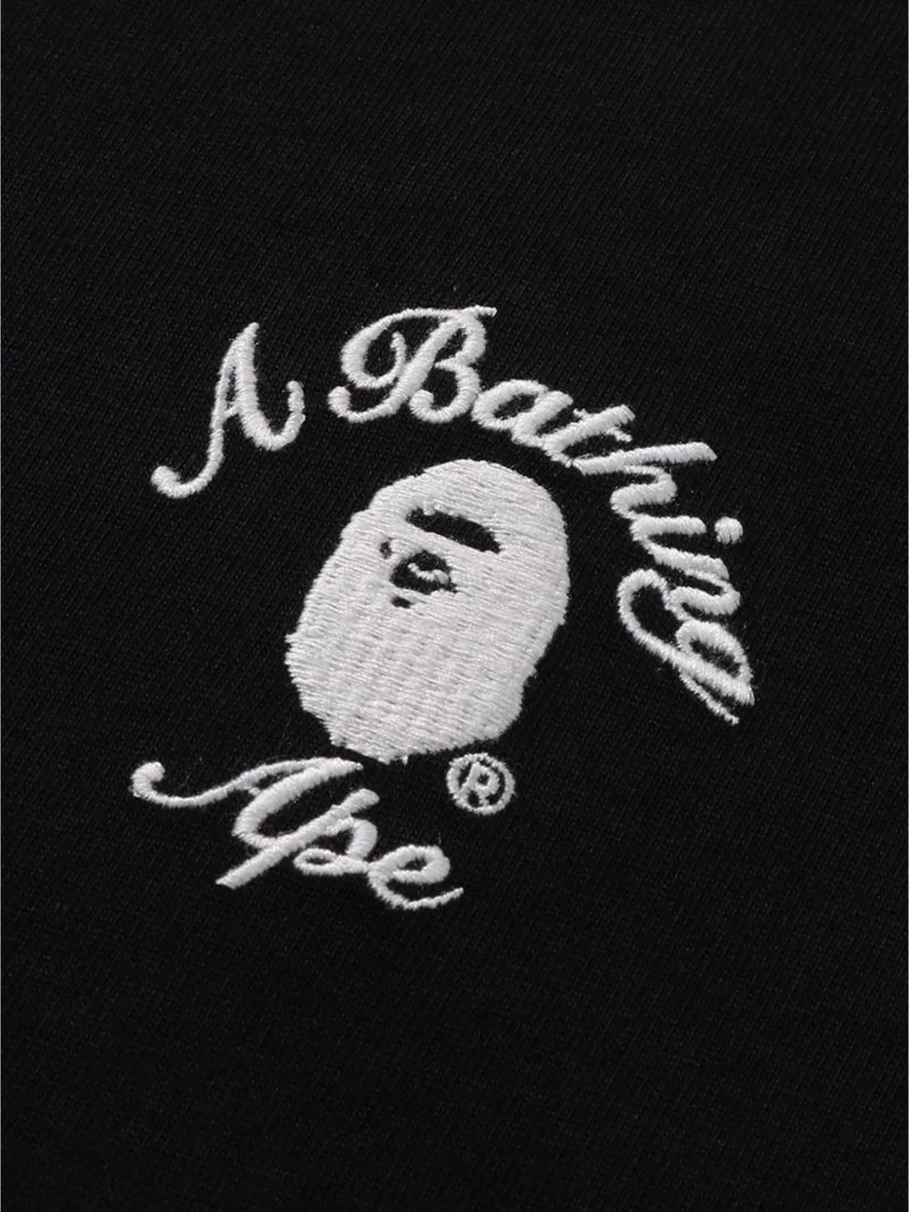 A BATHING APE T-shirt met geborduurd logo - Zwart