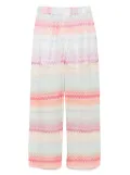 Missoni Kids zigzag-woven trousers - Green