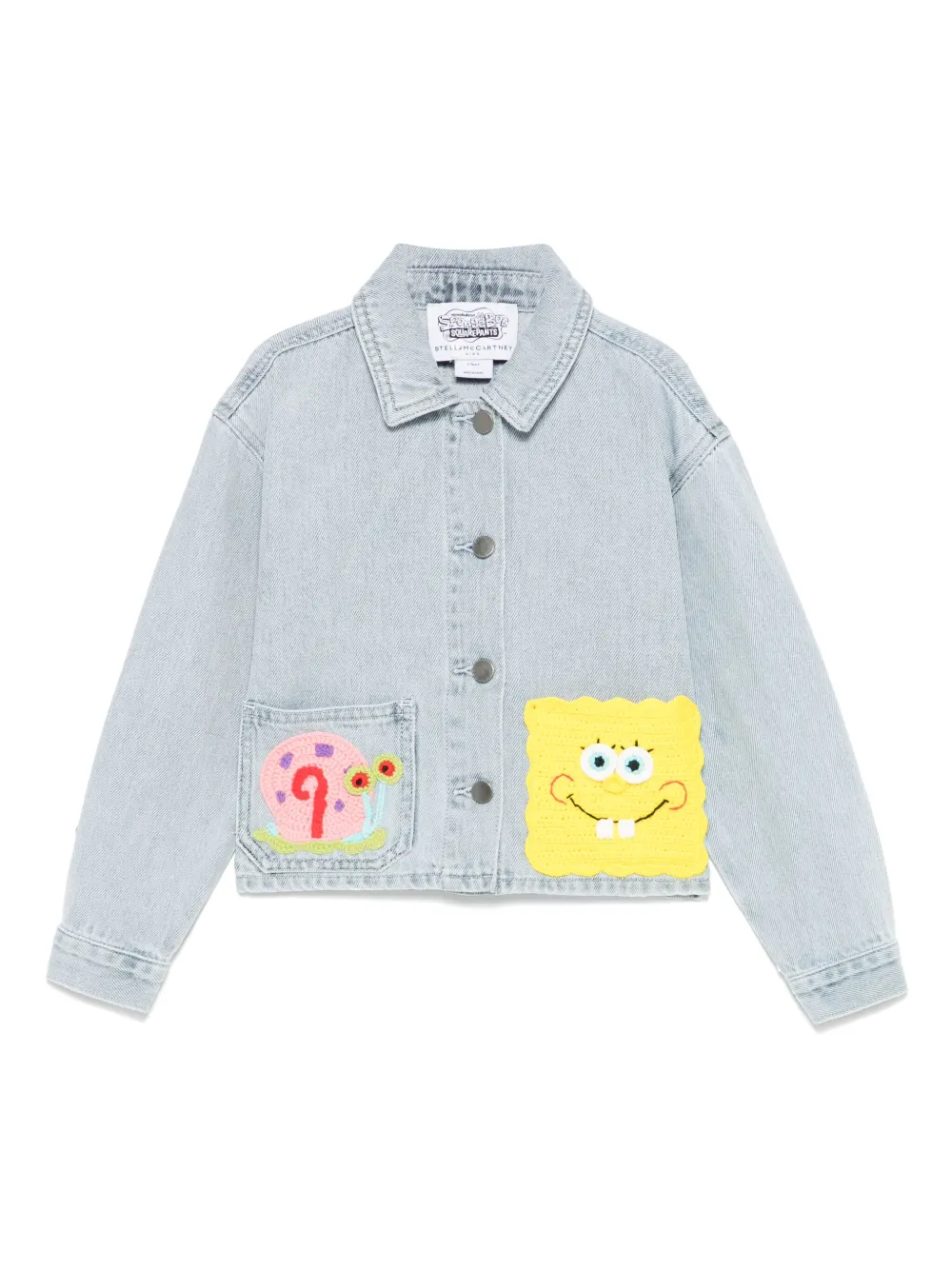 Stella McCartney Kids x SpongeBob SquarePants denim jack Blauw