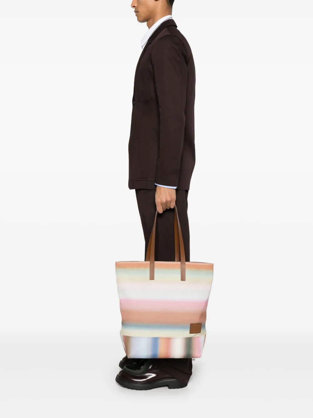 Paul Smith Gestreepte shopper - Bruin