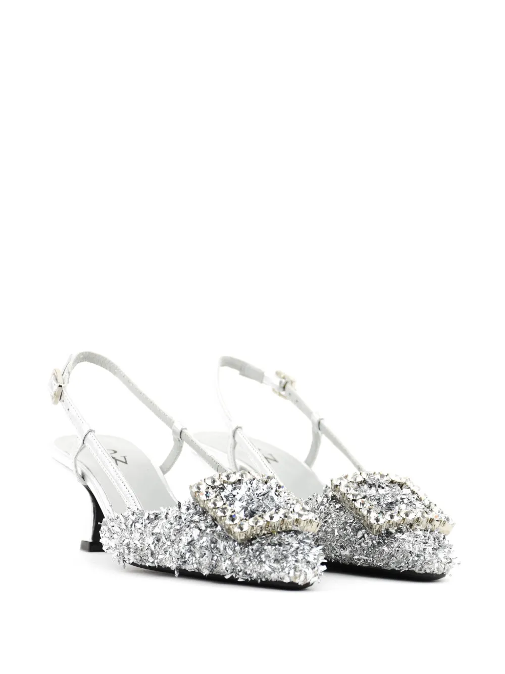 Paul Warmer Carre slingback pumps - Zilver