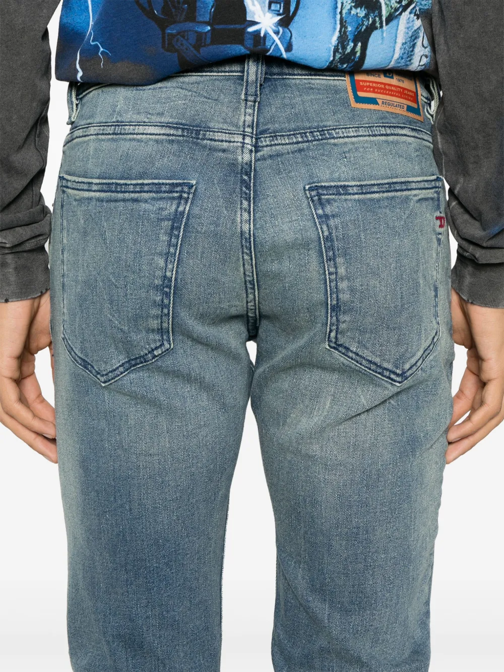 Diesel D-Strukt jeans Blauw