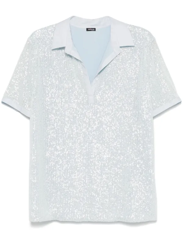 Kiton Sequinned Top in Green