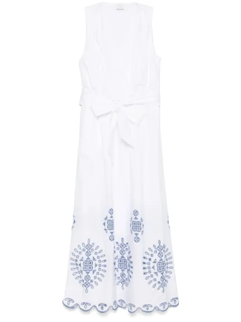 Eleventy embroidered midi dress 