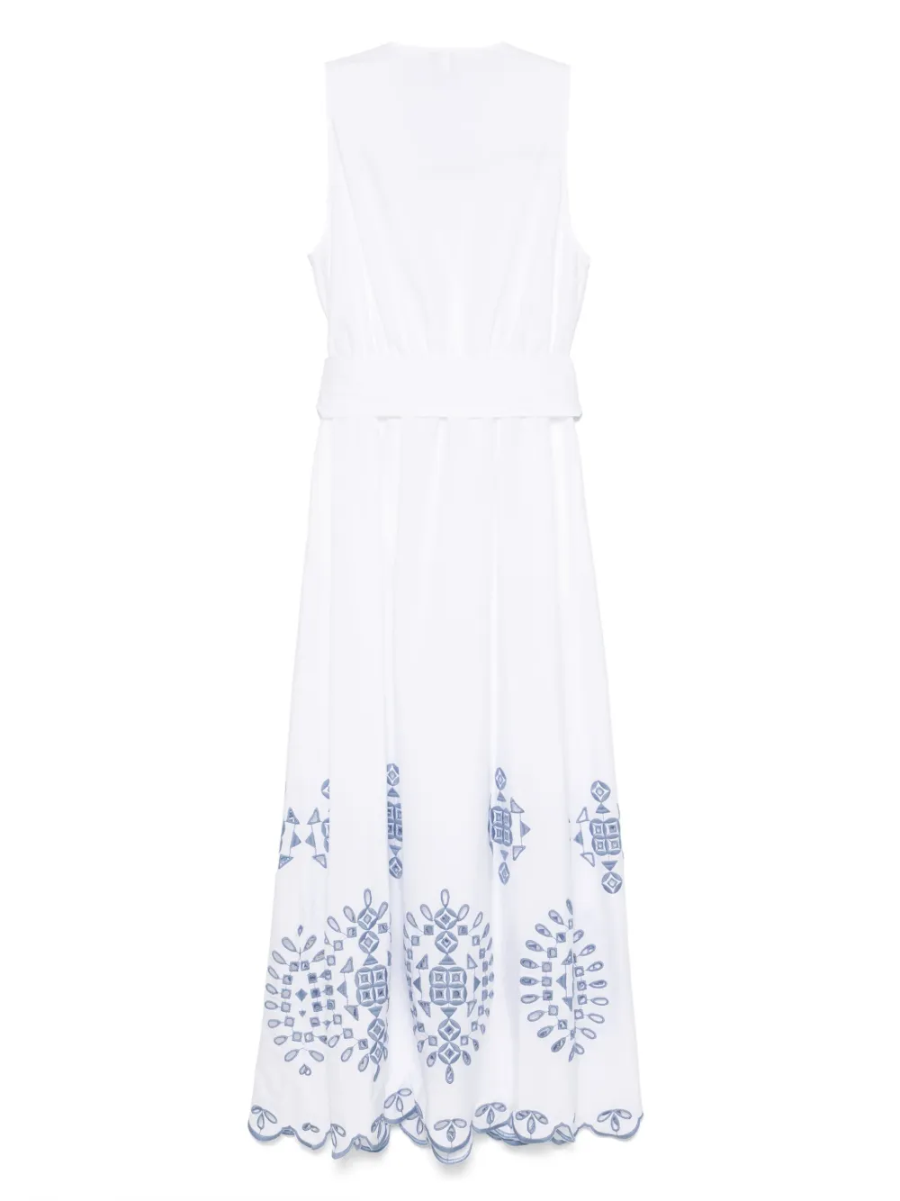 Eleventy embroidered midi dress - Wit