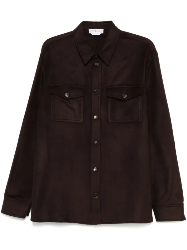 Gabriela Hearst Lucas Shirt in Brown