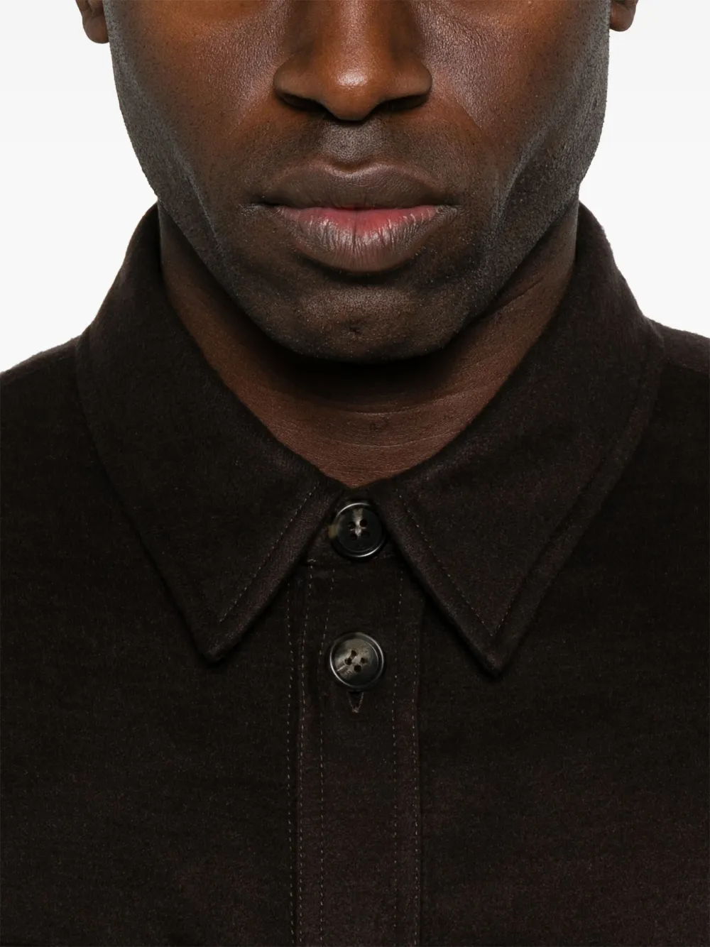 Gabriela Hearst Lucas Overshirt In Chocolate Winter Silk In Brown