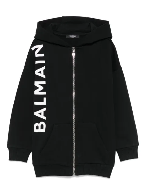Balmain Kids logo-stamp hoodie
