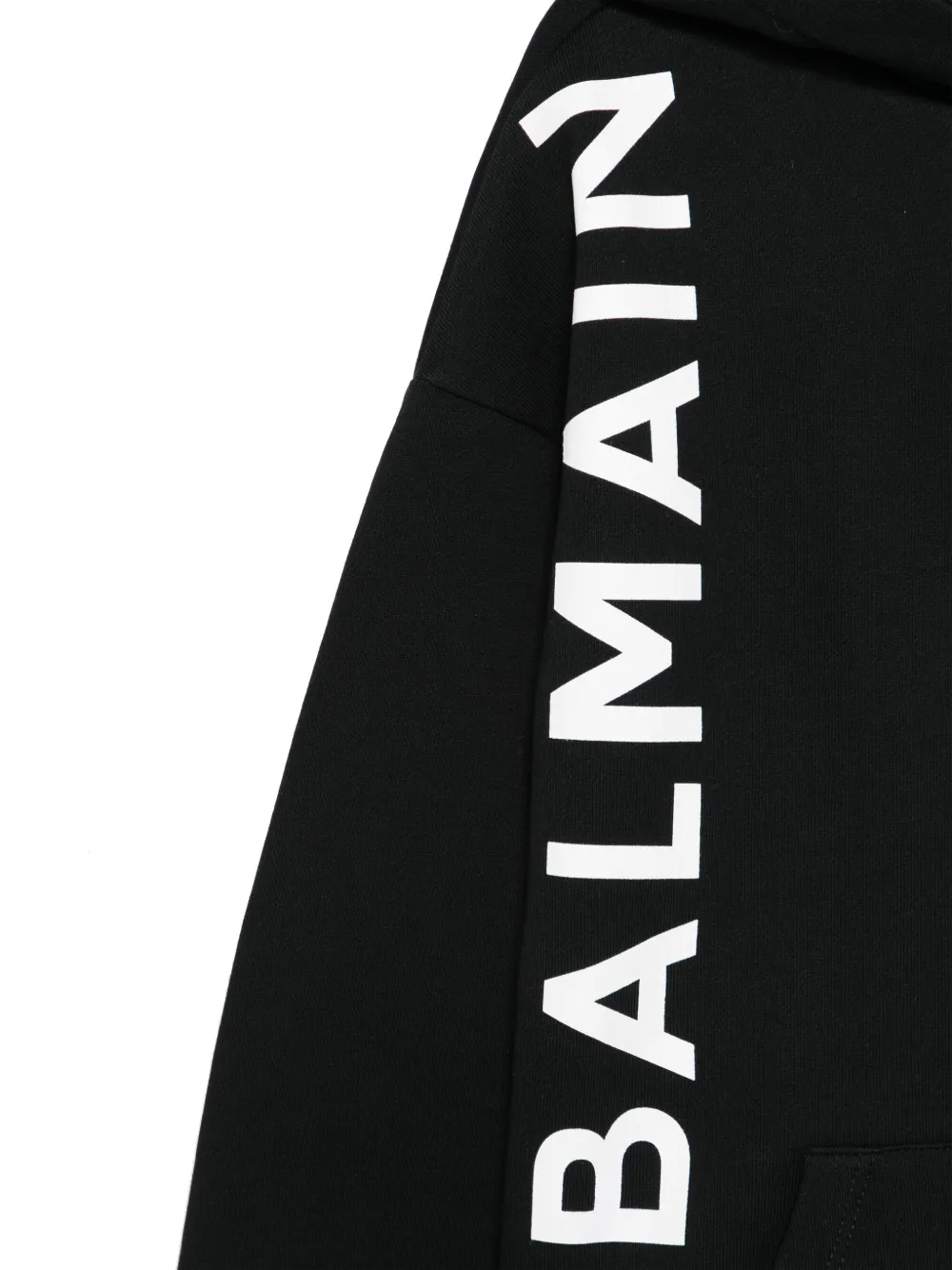 Balmain Kids Hoodie met logoprint Zwart