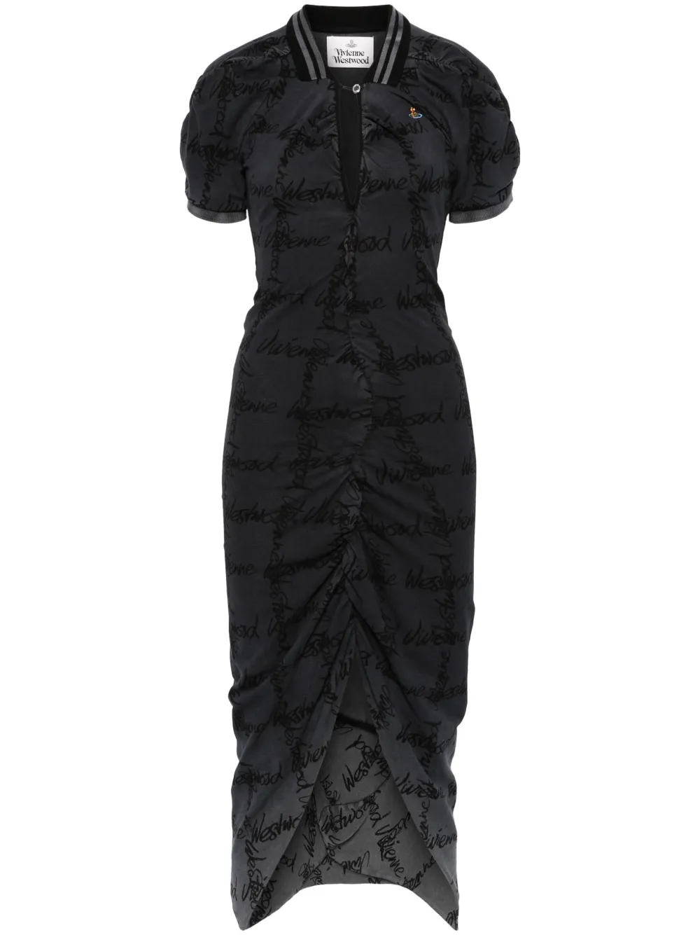 Vivienne Westwood Midi-jurk met logoprint Blauw
