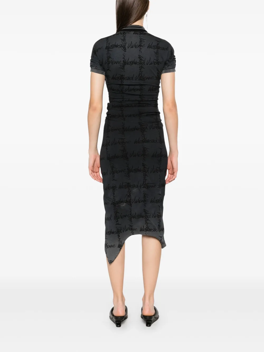 Vivienne Westwood Midi-jurk met logoprint Blauw