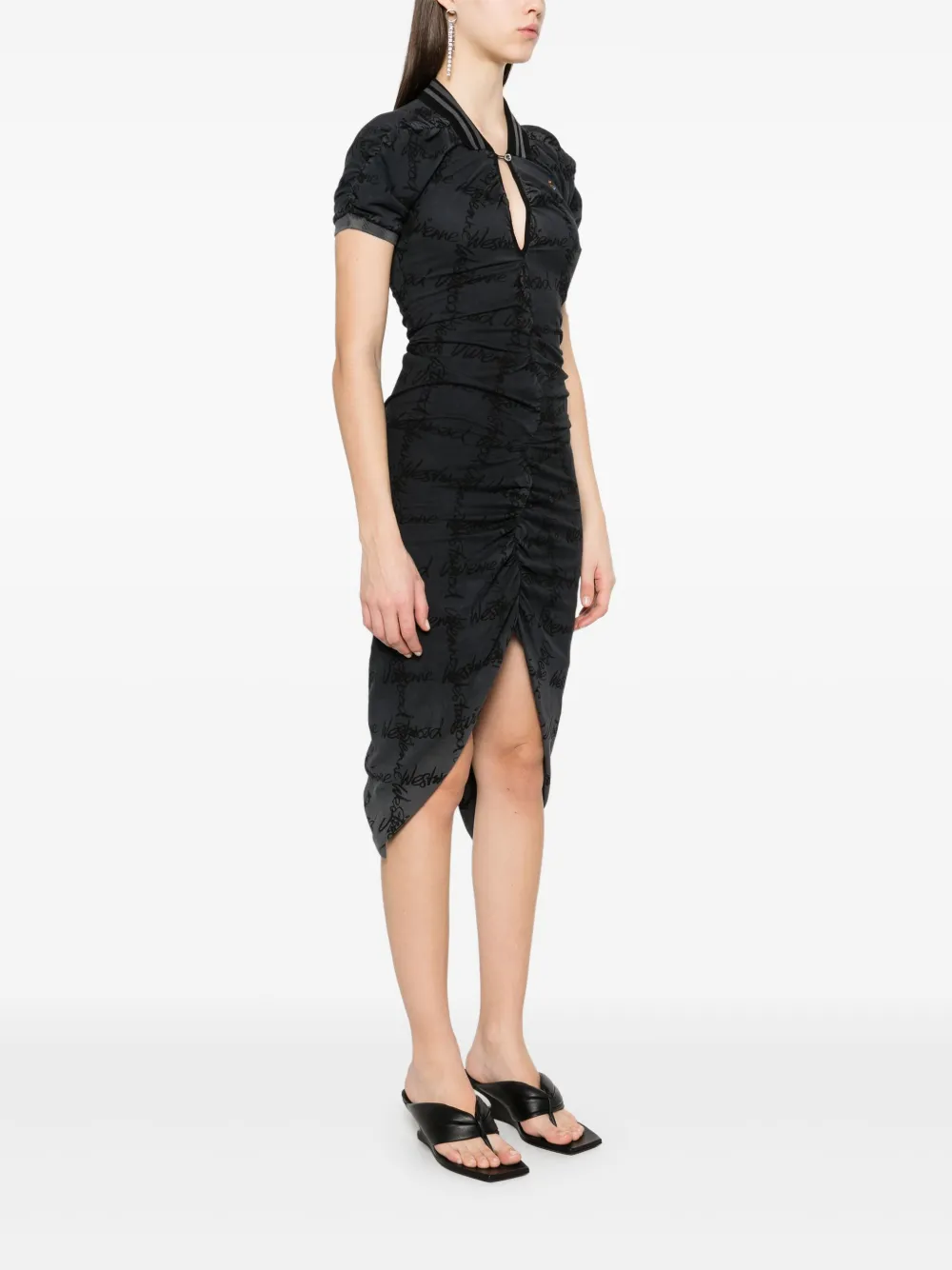 Vivienne Westwood Midi-jurk met logoprint Blauw