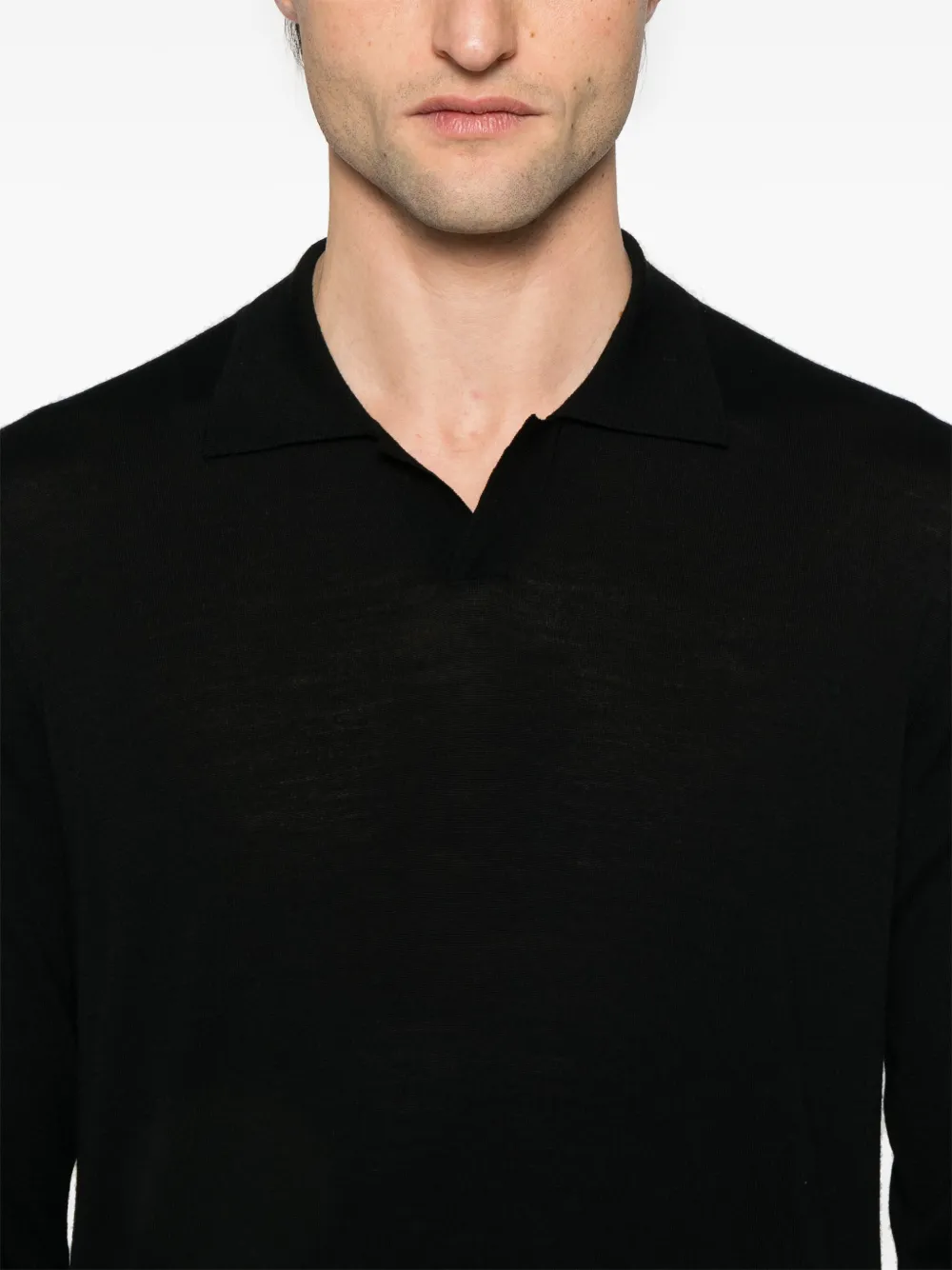 Roberto Collina T-shirt van merinowol Zwart
