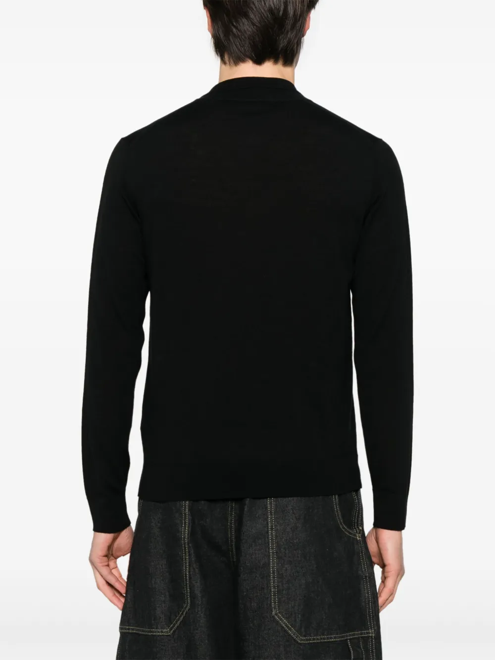 Roberto Collina T-shirt van merinowol Zwart