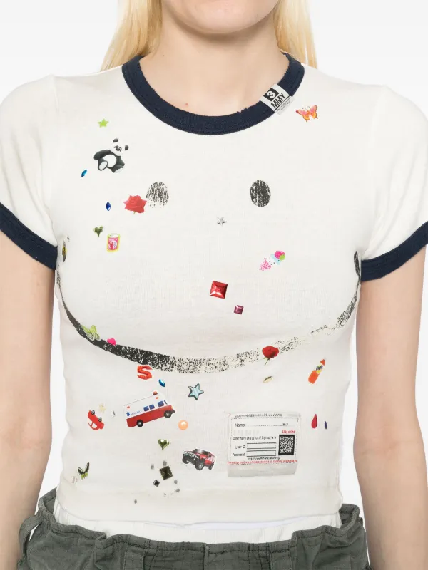 Maison MIHARA YASUHIRO graphic-print T-shirt | White | FARFETCH 