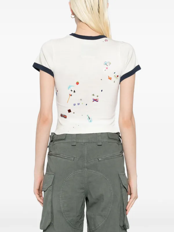 Maison MIHARA YASUHIRO graphic-print T-shirt | White | FARFETCH 