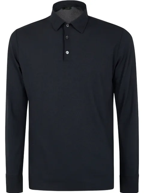 Zanone playera tipo polo de algodón