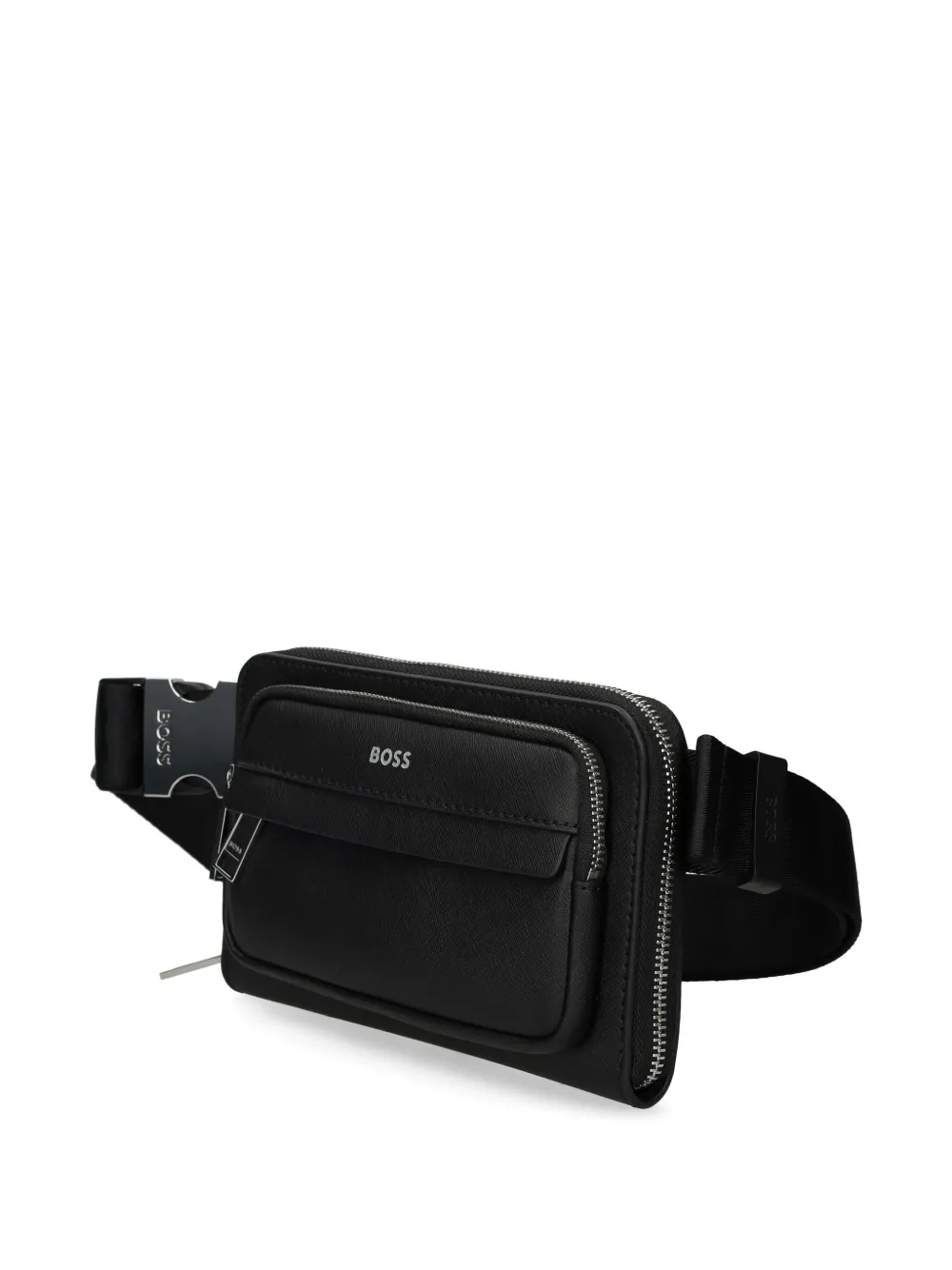 BOSS logo-appliqué belt bag - Zwart