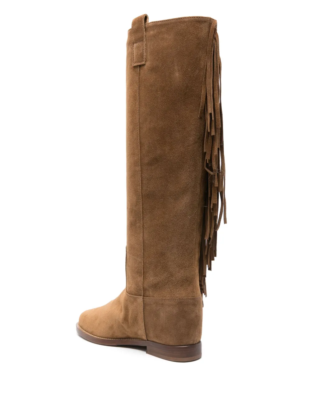 Via Roma 15 fringed boots Brown